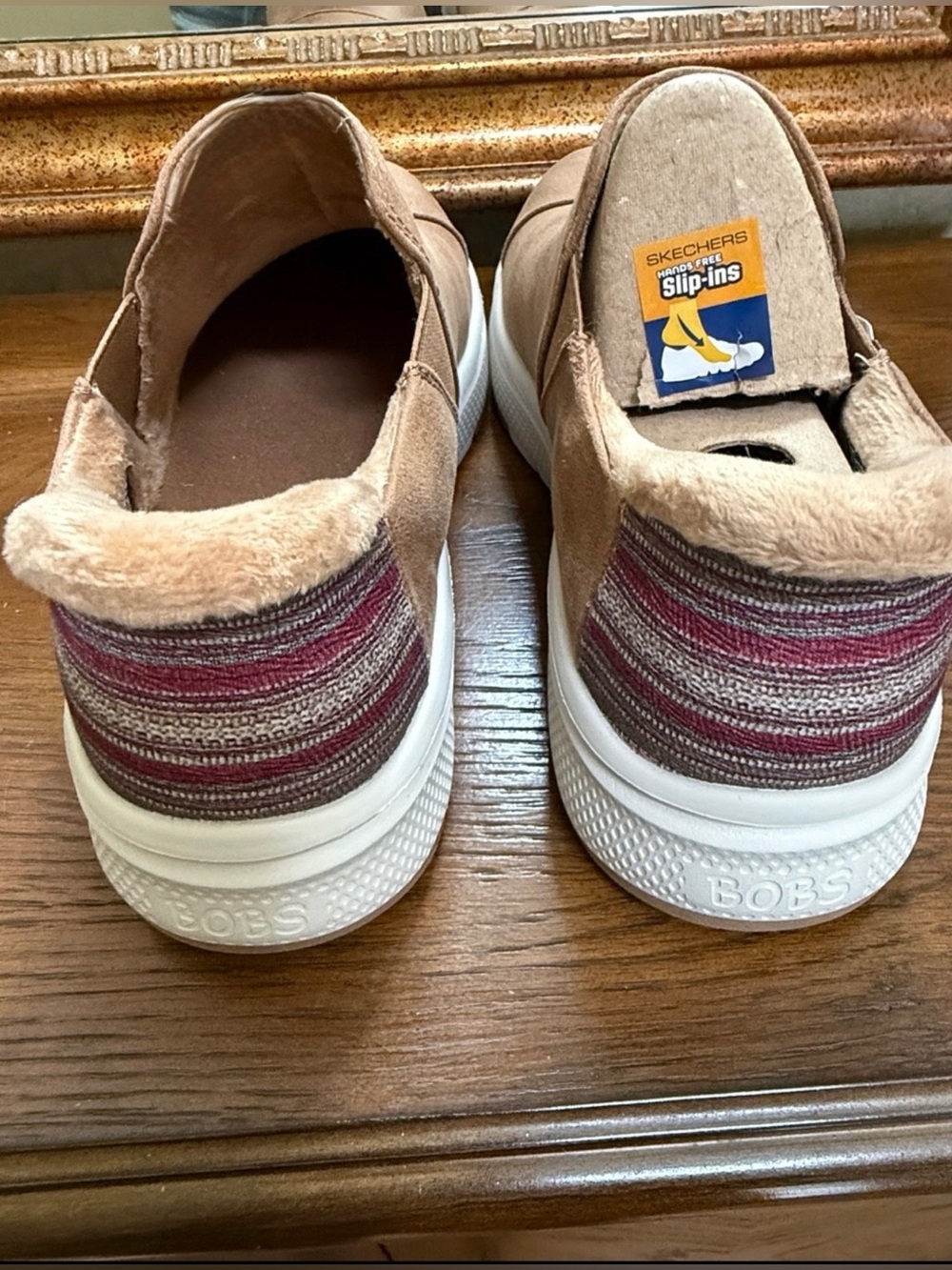 Skechers Bobs Slip-ins Skipper Wave Women’s chesnut Loafers w/White Sole. Sz 10. - Picture 4 of 14